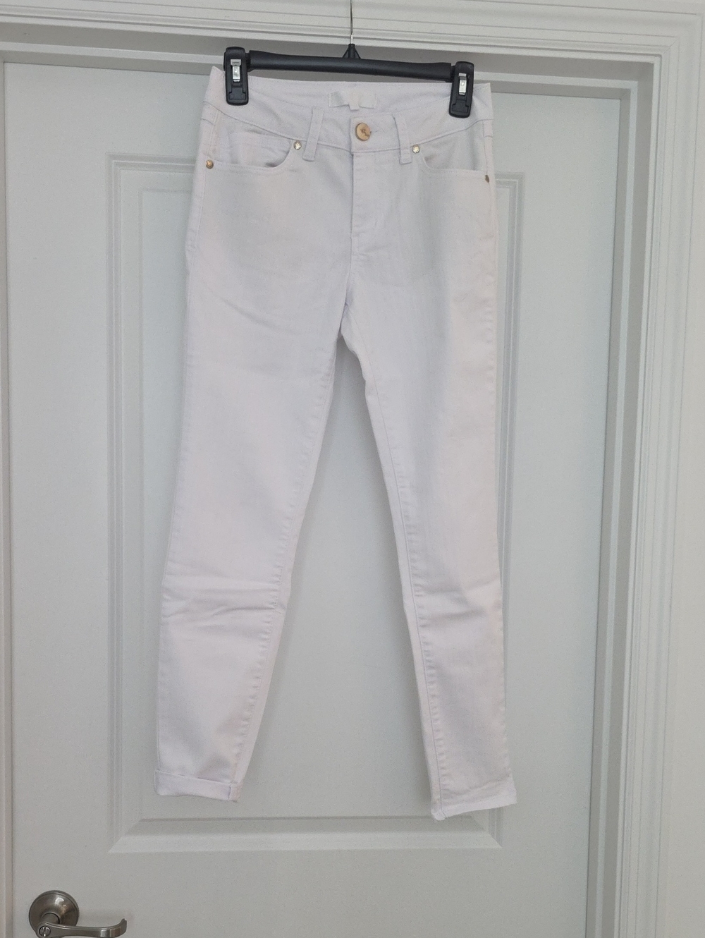 1822 Denim Women's White High-Rise Skinny Jeans Size 4